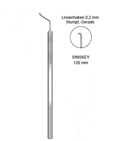 SINSKEY REVERSE LENS HOOK STRAIGHT SIZE: 12 CM, 0.2MM
